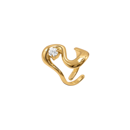 Ring Damen Edelstahl Arife Gold - Seitenansicht im Detail