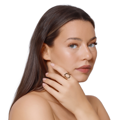 Ring Damen Gold Bellamy – getragen