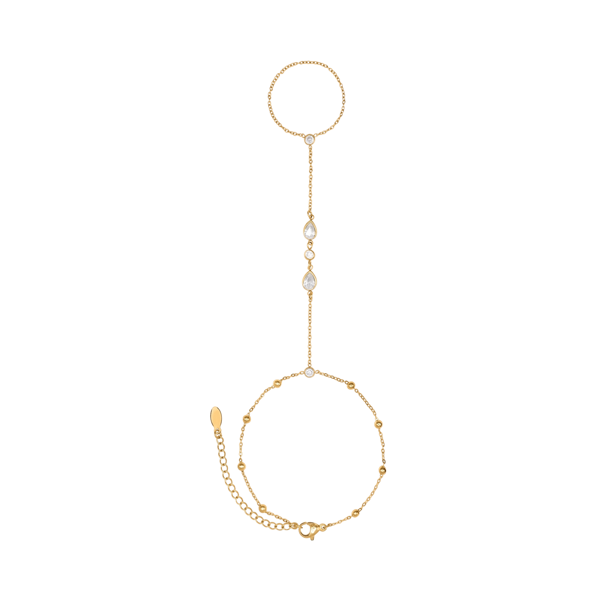Handkette Damen Edelstahl Maite Gold in der Geschenkbox