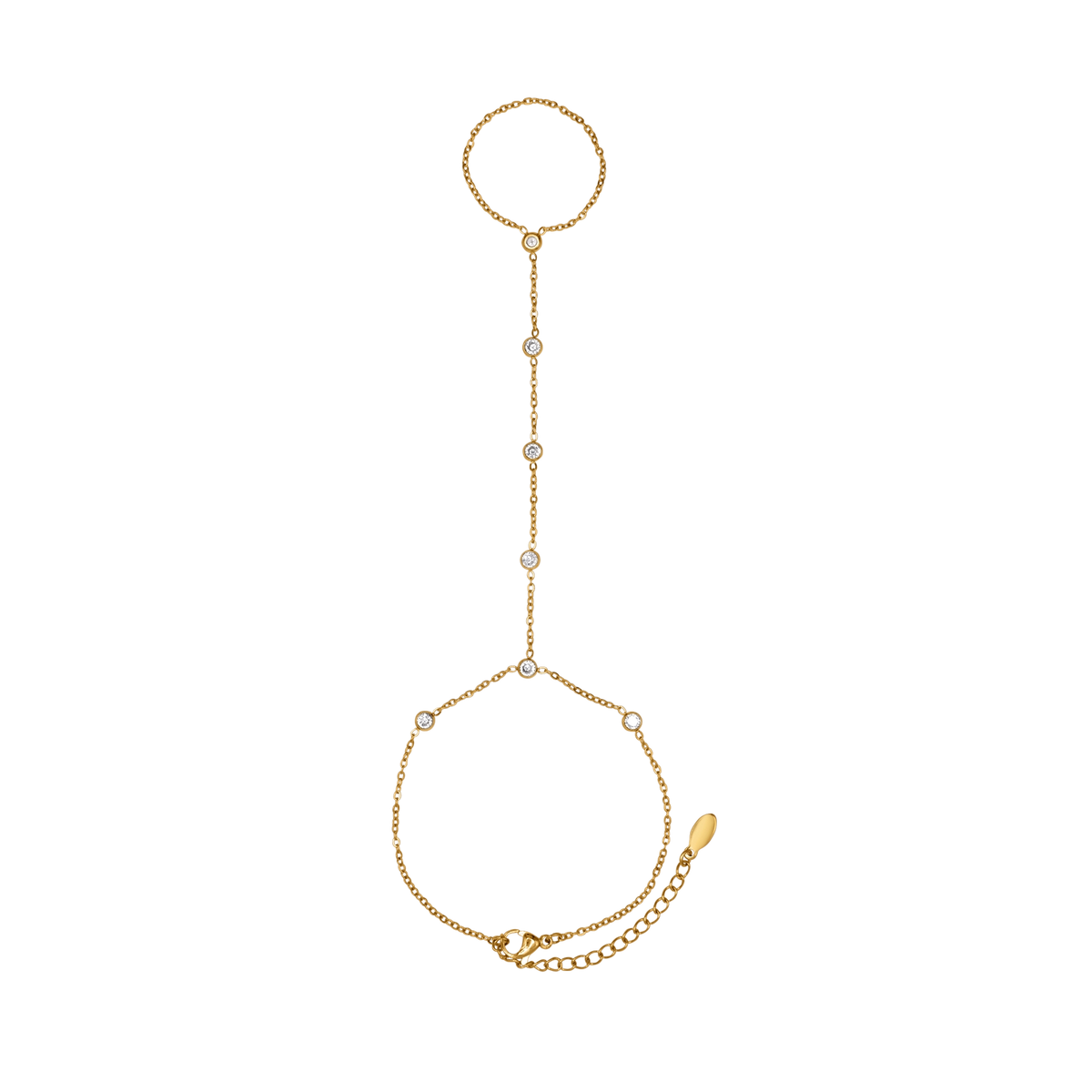 Handkette Damen Edelstahl Poppy Gold in der Geschenkbox