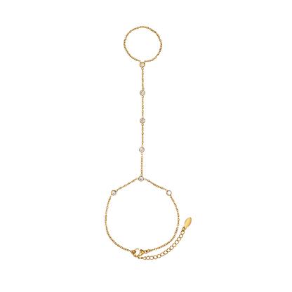 Handkette Damen Edelstahl Poppy Gold in der Geschenkbox