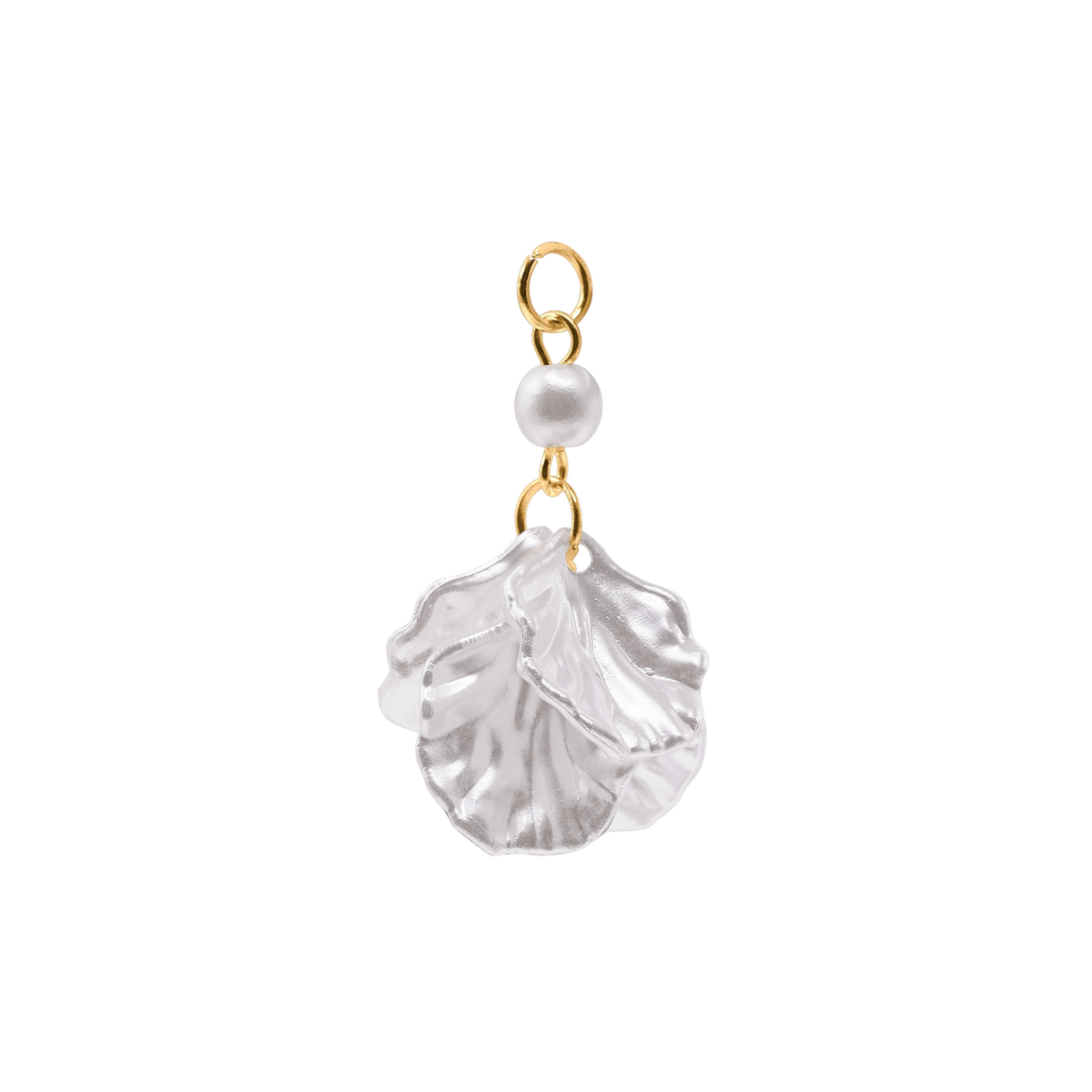 Charm Damen Edelstahl Arabella in Gold mit weißer Perle