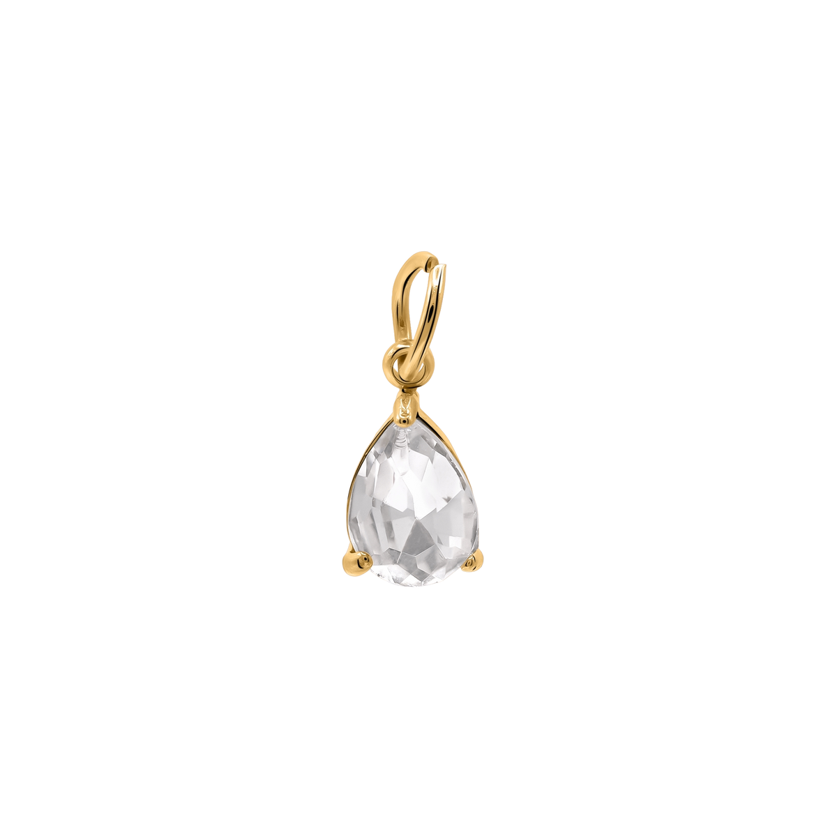 Charm Damen Edelstahl Malys in Gold mit weißem Stein