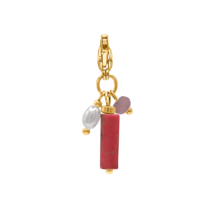 Charm Damen Edelstahl Enisa in Gold mit weißer Perle