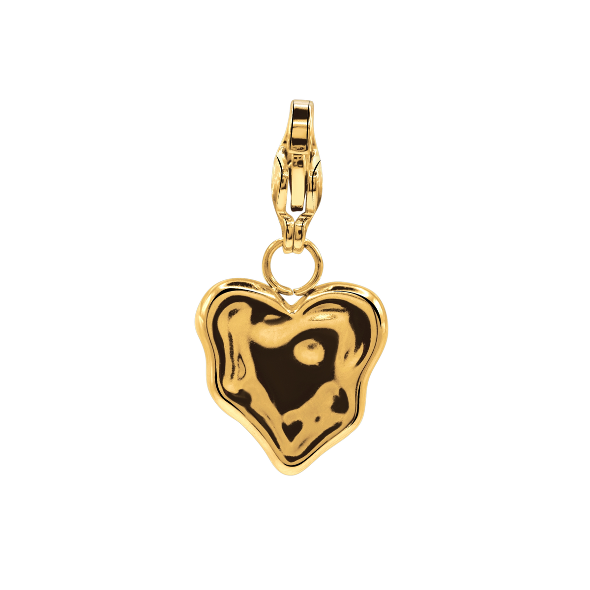 Charm Damen Edelstahl Diya in Gold, Detailansicht
