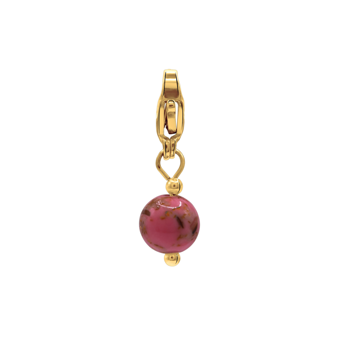 Charm Damen Edelstahl Pihla in Gold mit Stein Light Rose