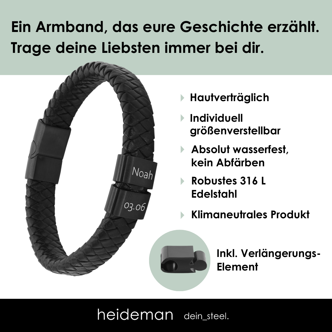 Lederarmband Titus - 2 Elemente