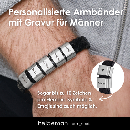 Lederarmband Titus - 5 Elemente