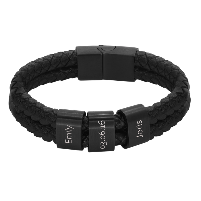 Lederarmband Elian - 3 Elemente