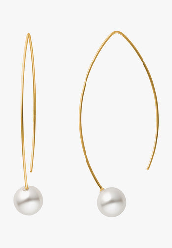 Ohrringe Auris mit Perle weiß