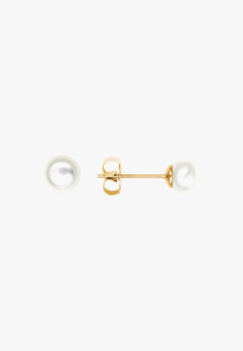 Ohrringe mit Süßwasserperle 6mm weiß